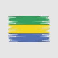 gabon vlag borstel. nationale vlag vector