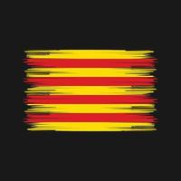 Catalonië vlag borstel. nationale vlag vector