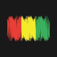 Guinea vlag struik slagen. nationaal vlag vector