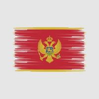 montenegro vlag borstel. nationale vlag vector