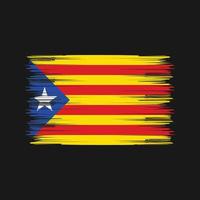 Catalonië vlag borstel. nationale vlag vector