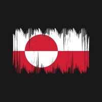 Groenland vlag struik slagen. nationaal vlag vector
