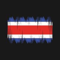 costa rica vlag struik slagen. nationaal vlag vector