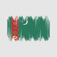 turkmenistan vlag struik slagen. nationaal vlag vector