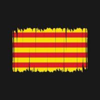 Catalonië vlag penseelstreken. nationale vlag vector