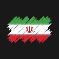 iran vlag borstel. nationale vlag vector