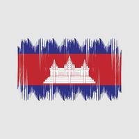 Cambodja vlag struik slagen. nationaal vlag vector