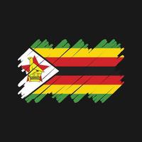 zimbabwaanse vlag borstel. nationale vlag vector