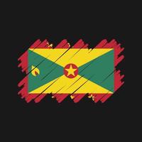 grenada vlag borstel. nationale vlag vector