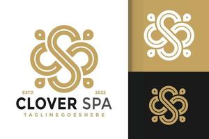 brief s Klaver natuur spa logo ontwerp, merk identiteit logos vector, modern logo, logo ontwerpen vector illustratie sjabloon