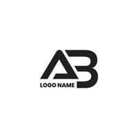 ab eerste brief logo ontwerp vector