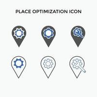 reeks van plaats optimalisatie icoon vector