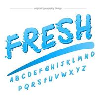 abstract splash druppels artistieke lettertype vector