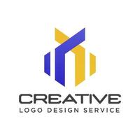 brief X abstract logo ontwerp vector