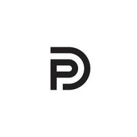brief pd of dp logo of icoon ontwerp vector