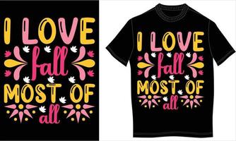 herfst t-shirt ontwerp vector