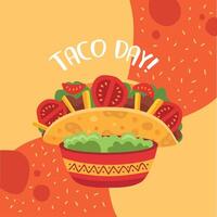 taco dag belettering vector