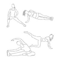 geschiktheid yoga vector schetsen