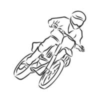 berg fiets vector schetsen