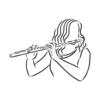 fluit vector schets