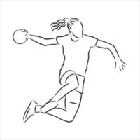 handbal vector schetsen