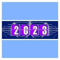 Welkom de jaar 2023 sticker vector