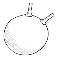 vector illustratie van een geschiktheid bal geïsoleerd Aan een wit achtergrond. tekening tekening door hand-