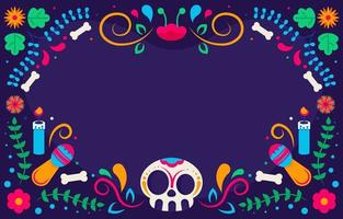 dia de los Muertos achtergrond tamplate vector