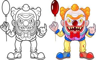 tekenfilm grappig monster clown vector