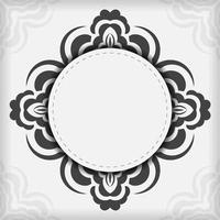 luxe vector voorbereidingen treffen groet kaarten wit kleuren met Indisch ornamenten. sjabloon voor ontwerp afdrukbare uitnodiging kaart met mandala patronen.