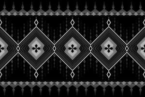 meetkundig etnisch stijl naadloos patroon. ontwerp voor kleding stof, behang, achtergrond, tapijt, kleding. tribal etnisch vector textuur. vector illustratie. zwart en wit kleur.