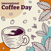 Internationale koffie dag grafisch illustratie vector