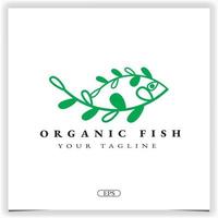 biologisch vis blad logo premie elegant sjabloon vector eps 10