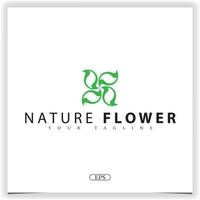 natuur bloem logo premie elegant sjabloon vector eps 10