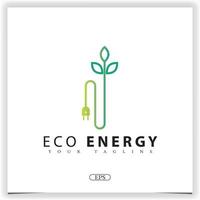 eco energie logo premie elegant sjabloon vector eps 10