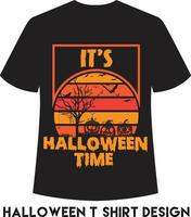 zijn halloween tijd t-shirt ontwerp voor halloween vector