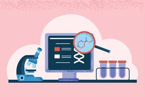 dna wetenschap uitrusting vector