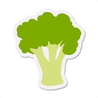 broccoli sticker vector