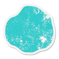 expressieve vorm blob grunge sticker vector