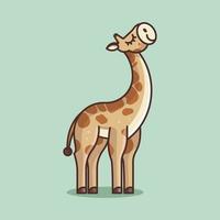 schattig girafe voor icoon, logo en sticker vector