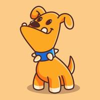 schattig hond mascotte logo vector