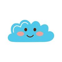 schattige wolk kawaii vector