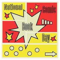 nationaal grappig boek dag, idee voor poster, banier of grappig ansichtkaart vector