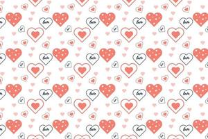 minimaal liefde patroon decoratie Aan een wit achtergrond. mooi liefde patroon achtergrond voor omhulsel papieren en boek dekt. naadloos abstract Valentijnsdag patroon met verschillend liefde vormen. vector