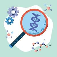 dna molecuul wetenschap vector