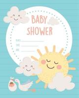 baby douche etiket vector