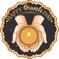 gelukkig diwali dag logo ontwerp vector