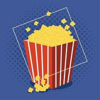 popcorn in doos vector