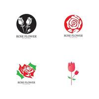 schoonheid roos bloem vector icoon ontwerp sjabloon