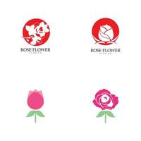 schoonheid roos bloem vector icoon ontwerp sjabloon